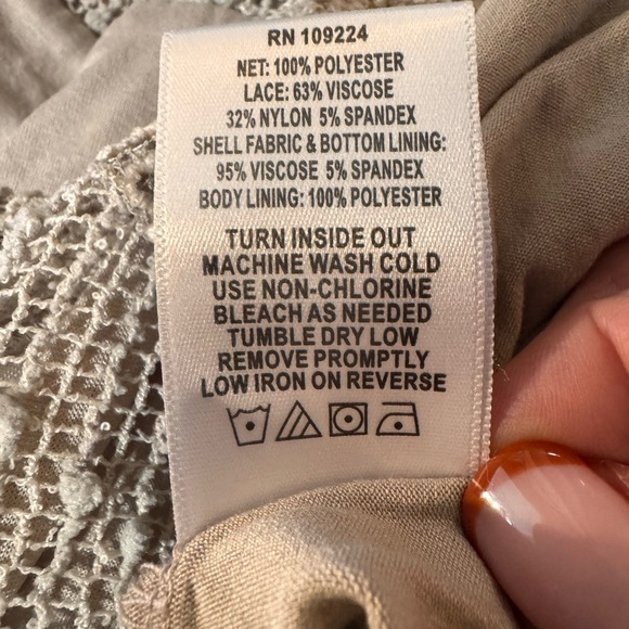 Indigo Soul Elegant Lace Long Sleeve Tunic - Picture 6 of 10